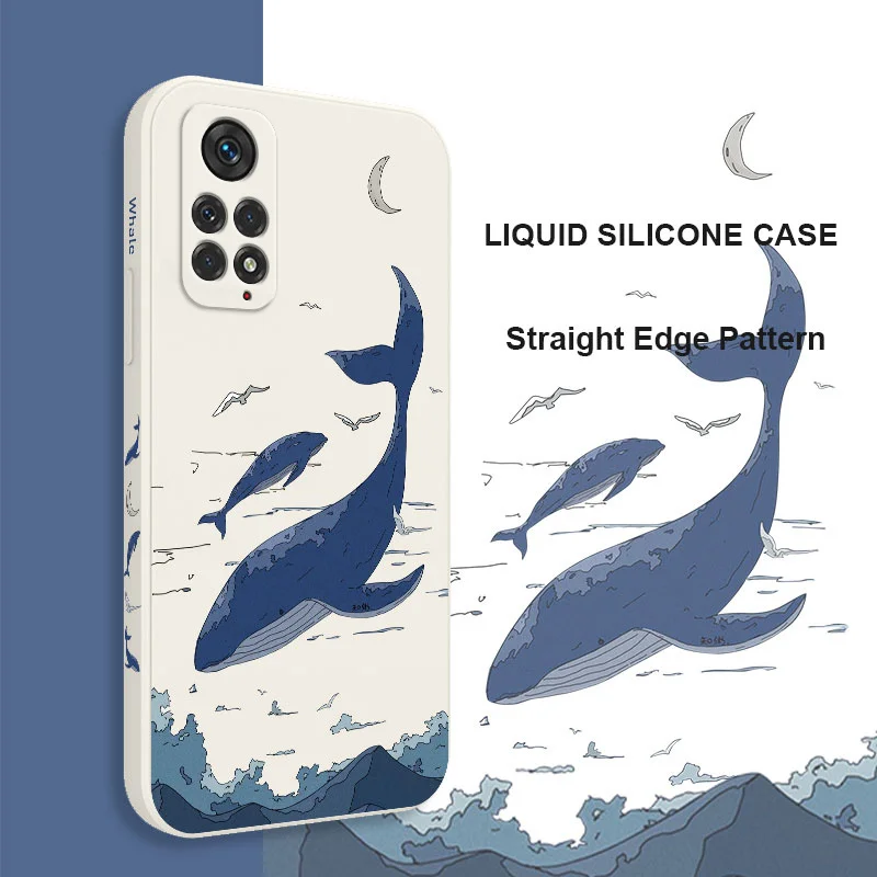 Fantasy Whale Design Phone Case Cover