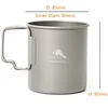 TOAKS Titanium 450ml Cup with Lid (Ultralight Version) Titanium Cup 0.3mm Thickness 62g Outdoor Camping Equipment 2