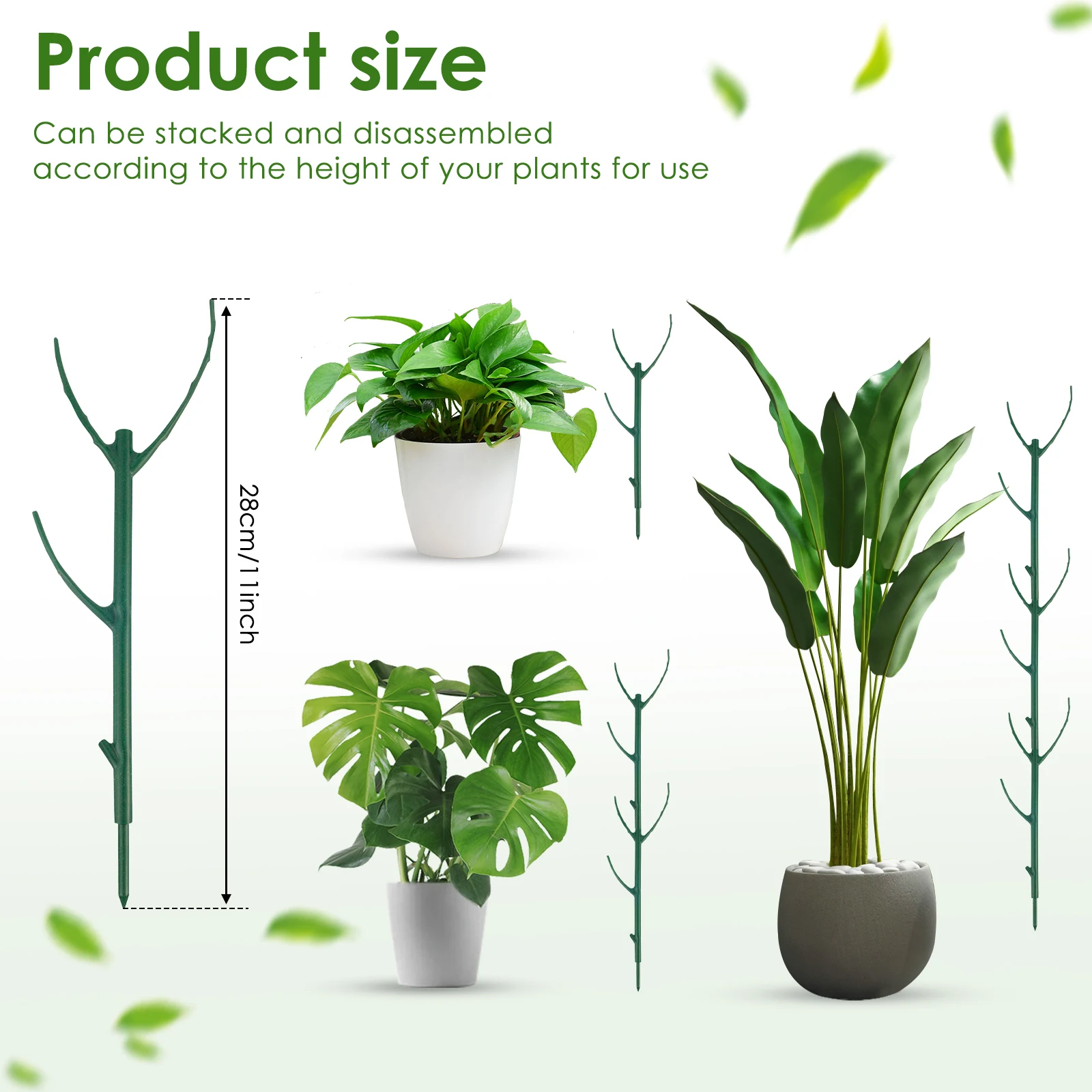 Reusable Plastic Plant Support Stakes for Garden Greenhouses