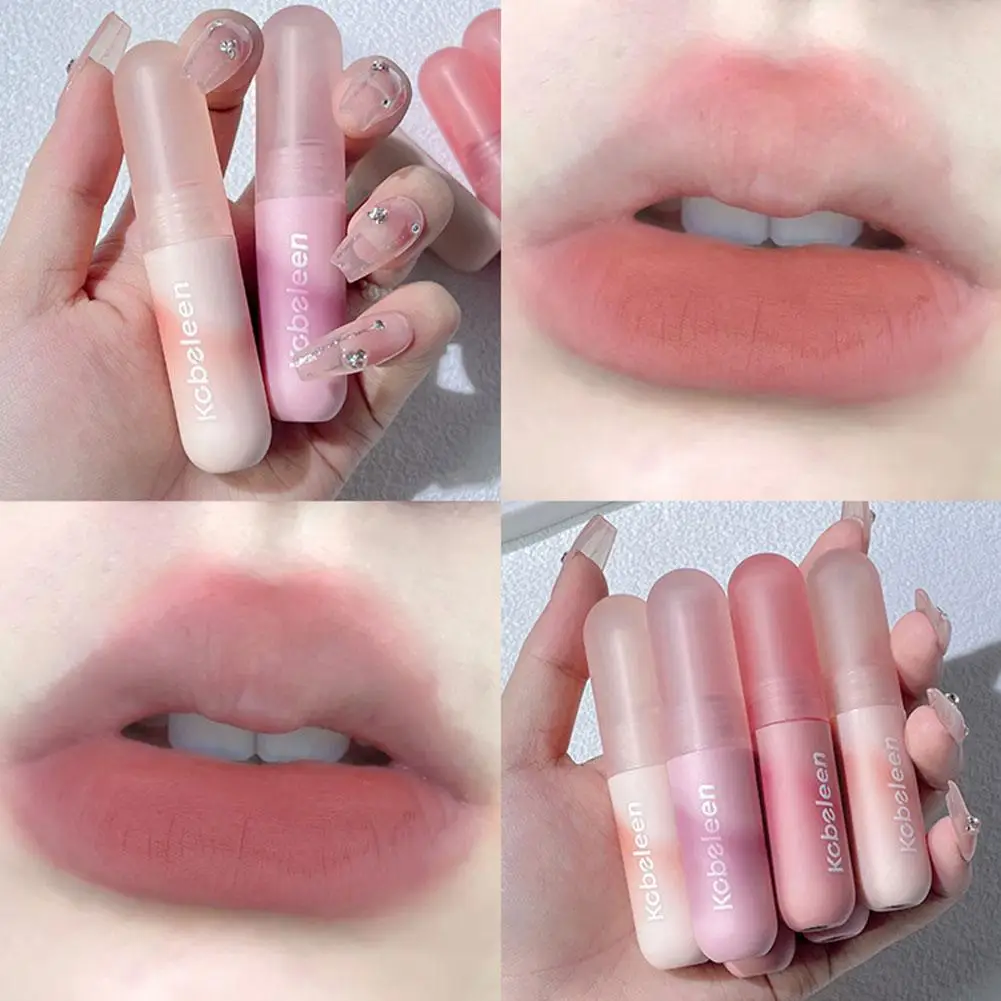 Lip makeup lip glaze lip gloss 12Colors Lipgloss Lipstick Lip Mud Nude Red Moisturizing Waterproof Sustained Air Lip Glaze Matte Korean Makeup