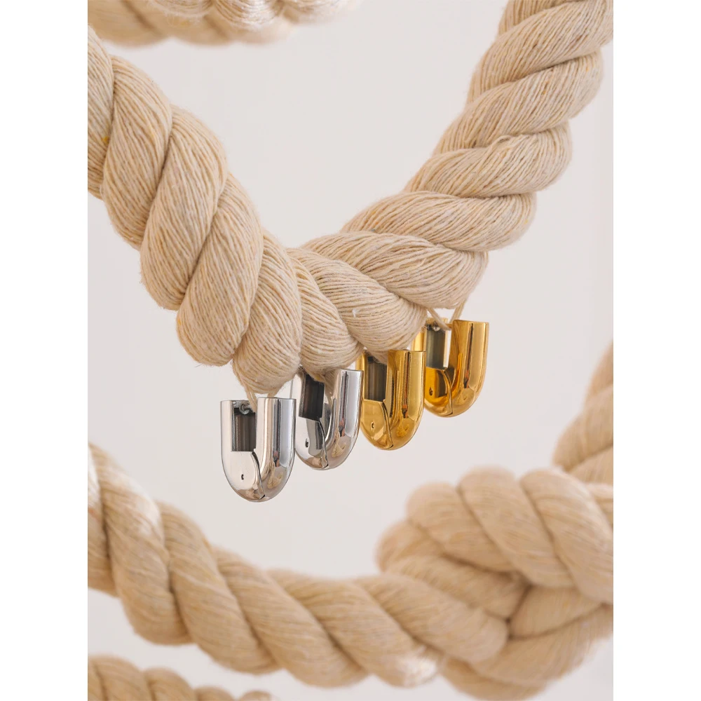 Yhpup Jewelry U-Shape Stainless Steel