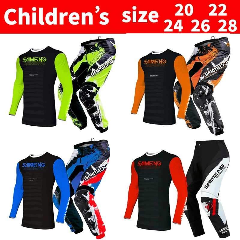 motocross kids set MX Jersey and Pants children Youth MTB DH UTV Enduro MX Gear Set Combo Off Road Racing Suit Dirt Bike