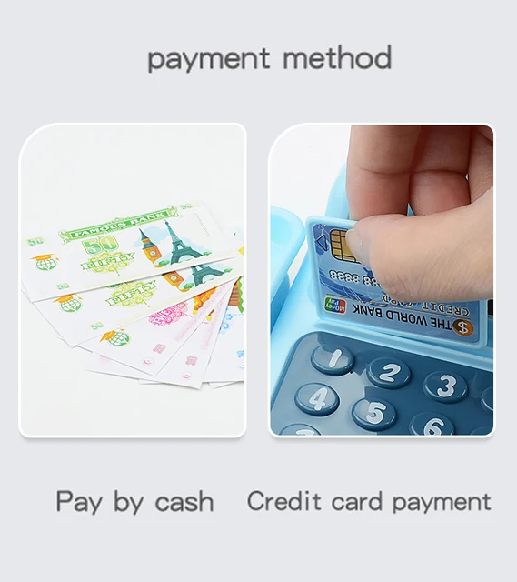 Simulate a Cash Register Simulate Supermarket Cash Register Children's Sound and Light Toys Playing House Toys Shopping Toys 5