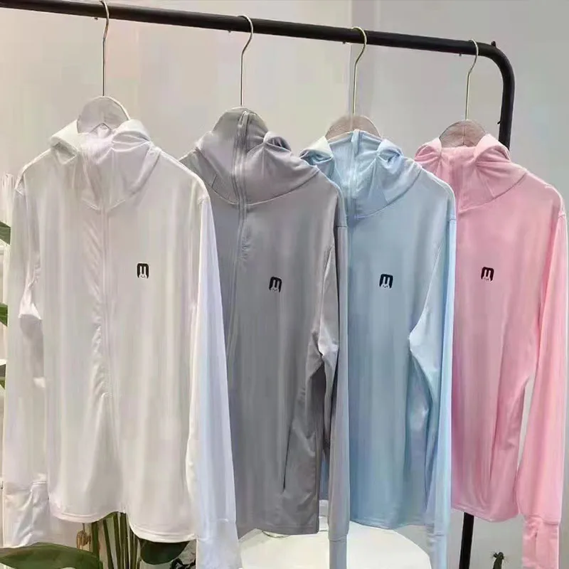 Women Sun-Protective Outdoor Sport Coat Suncreen Hat Ice Silk Sun Protection Clothing Anti UV Windbreaker With_voghion.com