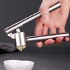 Stainless Steel Garlic Press Peeler Cleaning Brush Set Manual Ginger Garlic Press Garlic Chopper Kitchen Tool DIY Garlic Mincer 2