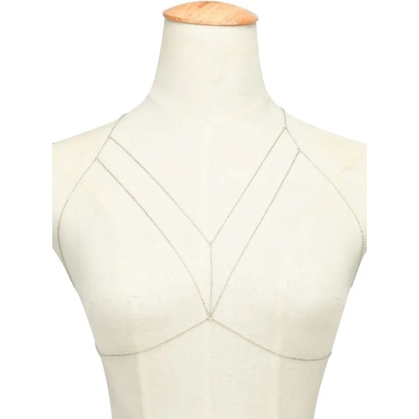 Women New Fashion Accessories Simple Chain Clothing Geometric Plain Chain Sexy Body Chain BD7045