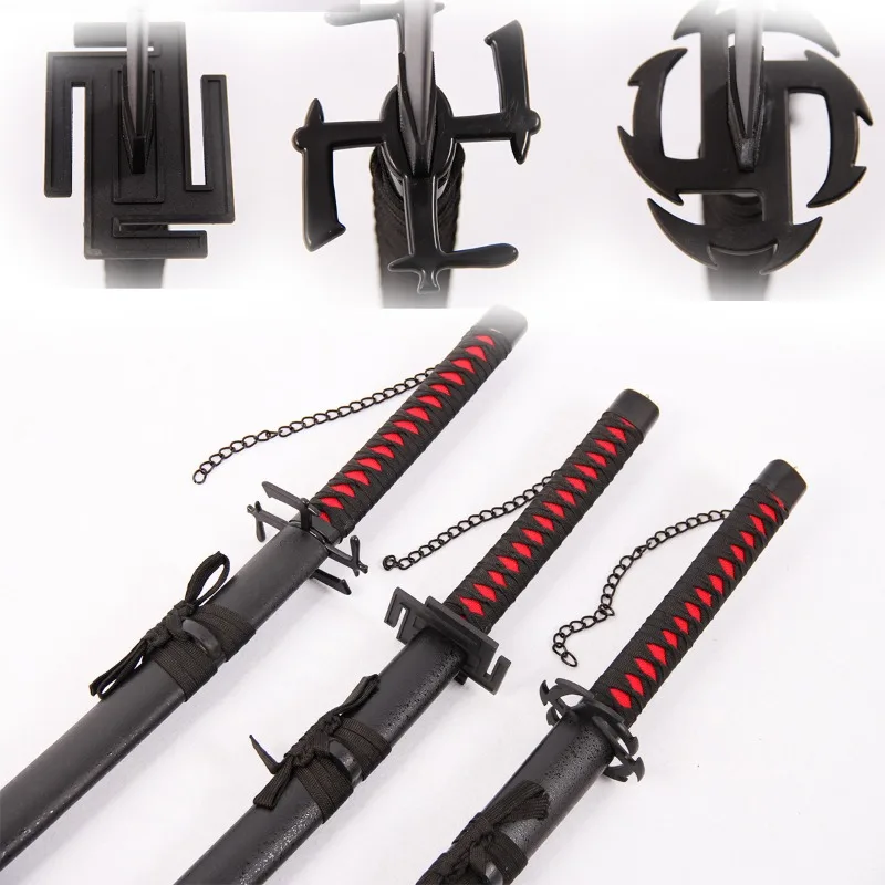 Japanese Katana Sword Toy Weapon Toy Cold Weapon Toy Real Size Bleach Katana Wooden Ninja Sword Anime Bleach Ichigo Aizen Sousuke Cosplay Prop Japanese Samurai Sword Katana Kid Toys