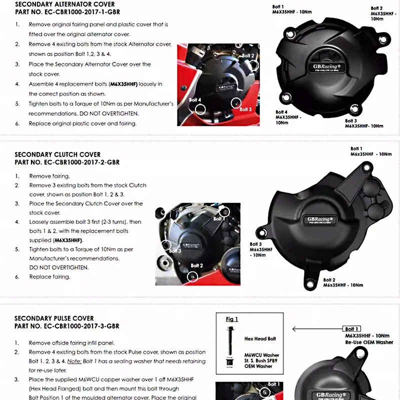 Engine Cover Protection For GB Racing For Honda CBR1000RR CBR 1000 RR-Engine Guard Falling Protector Case motorcycle engine cover engine cover protector engine guard