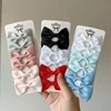 6Pcs Ribbon Bows Hairpin Girl Sweet Solid Design Hairpin Color Block Delicate Hairgripe Barrettes Kawaii Child Accessories 1