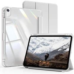Magnetic Flip Smart Transparent Tablet Cover (GT - Gray)