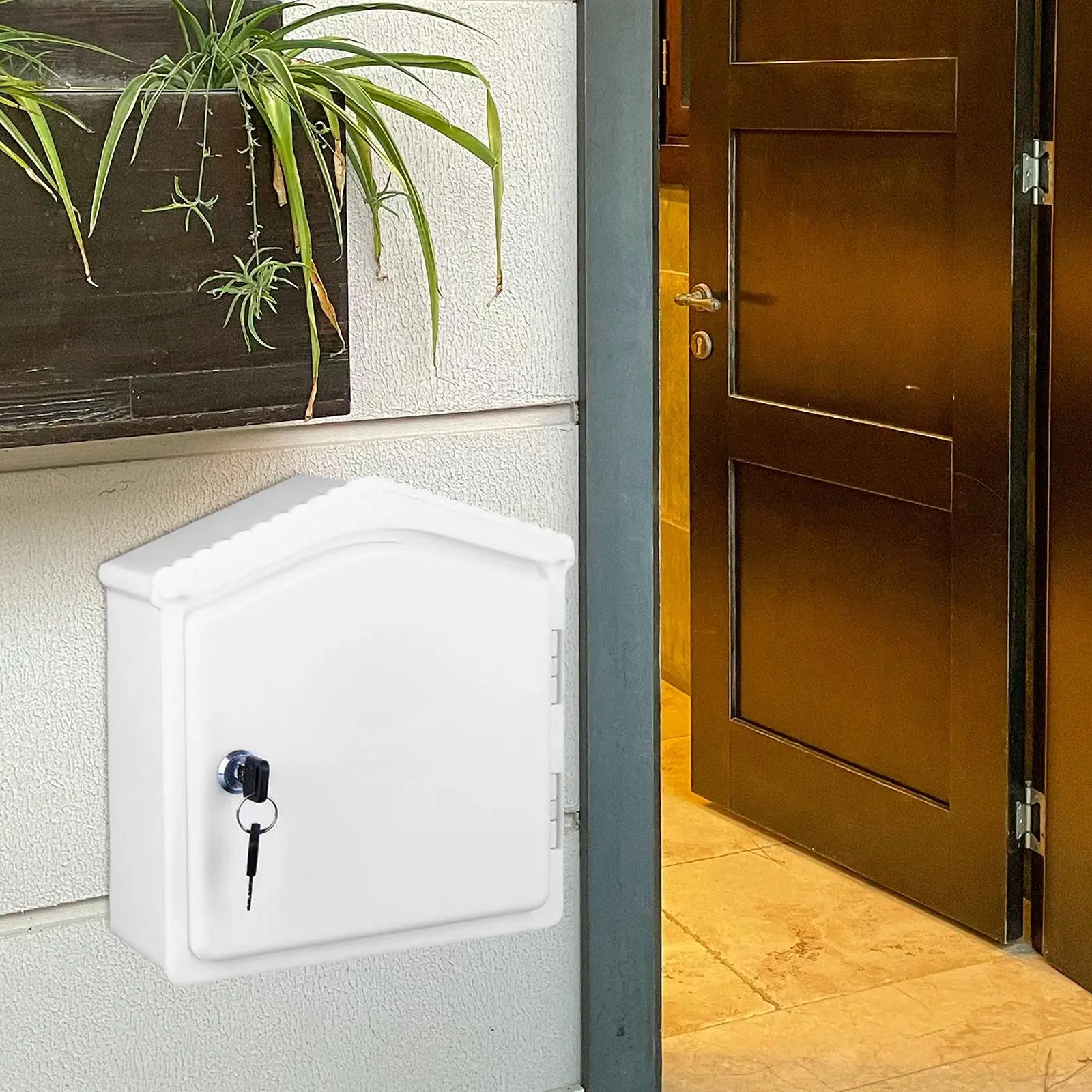 Wall Mount Milk Box with Lock Locking Mailbox Multifunctional Lockable Milk Delivery Box for Apartment Restaurant Cafe Dorm