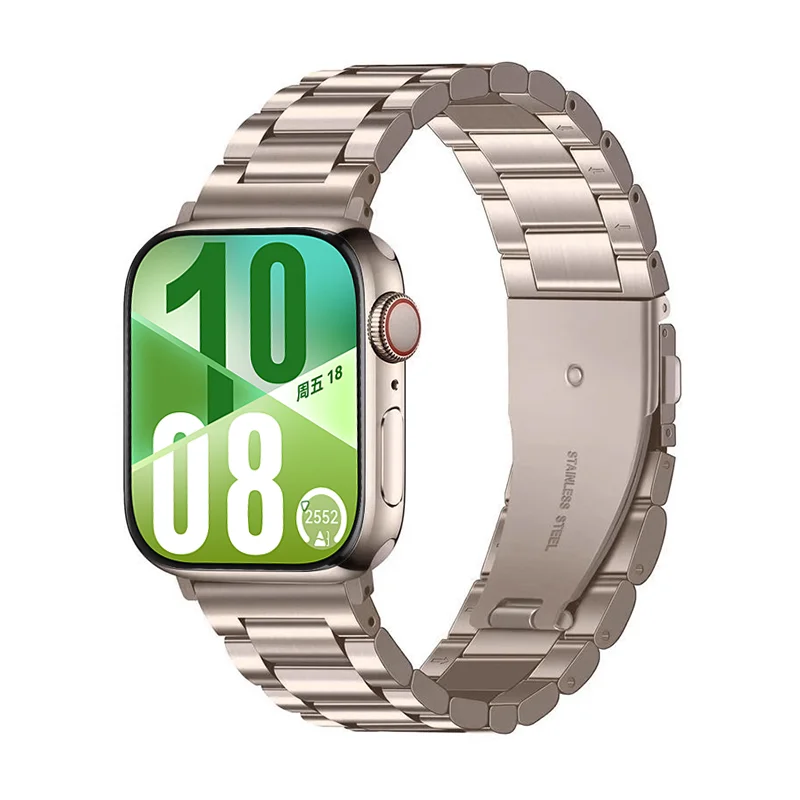 Premium Stainless Steel Watch Band - Elegant Metal Bracelet Strap