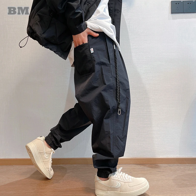 Korean Hip Hop Loose Letter Embroidery Harem Pants Japanese Streetwear ...