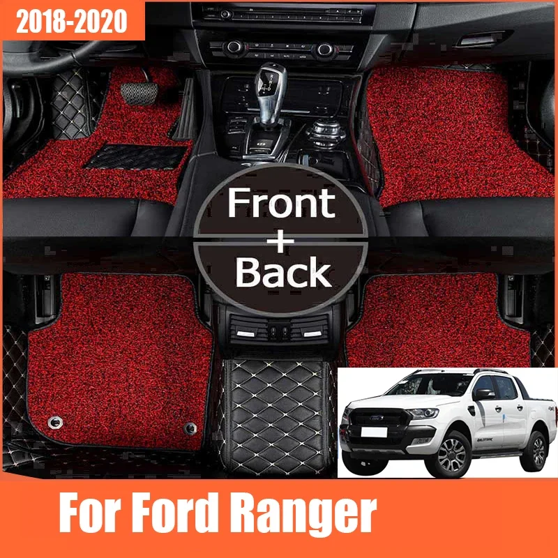 

100% Fit Auto Car Mats With Pockets Floor Carpet Rugs For Ford Ranger 2018-2020 Accessories