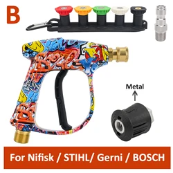 High-Performance Pressure Washer Water Gun with Quick Connect Nozzles for Car Cleaning (Type B)