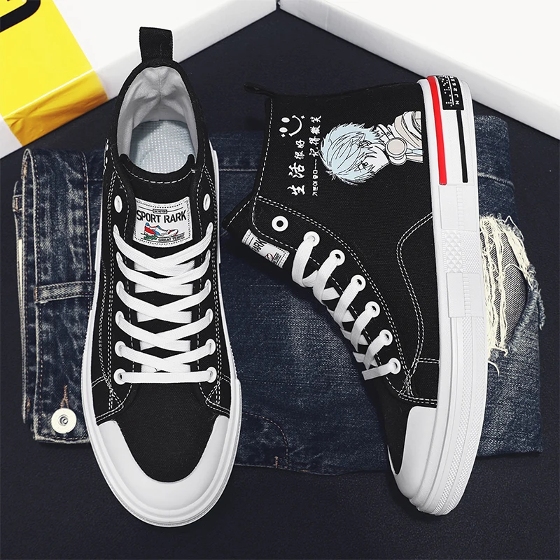 

Весна 2024, новый оригинальный дизайн, для отдыха, четыре сезона, высокие спортивные туфли для студентов, нескользящая модная обувь для серфинга с принтом