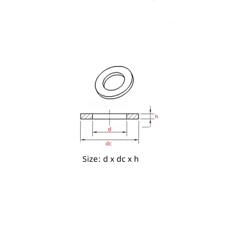 Set Di 10 Rondelle In Nylon Plastificato, H.25 X L.25 X P.3 Mm AFBAT - Foto 7