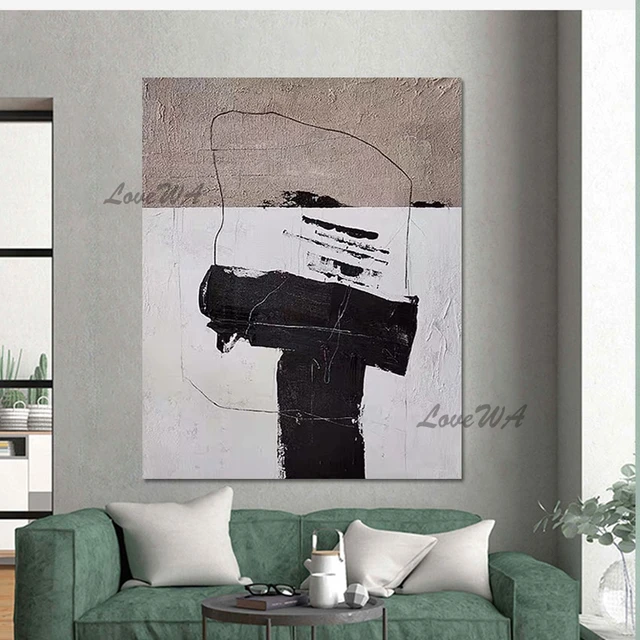 Pintura al óleo hecha a mano, lienzo de ciudad abstracta, Cuadros grandes,  arte moderno de pared, decoración de habitación, imagen para salón de  belleza - AliExpress