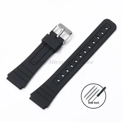 Silicone Watch Strap Bracelet - Versatile Resin Belts in Multiple Sizes (12mm - 22mm) - 18mm (RubberBlack - Silver)