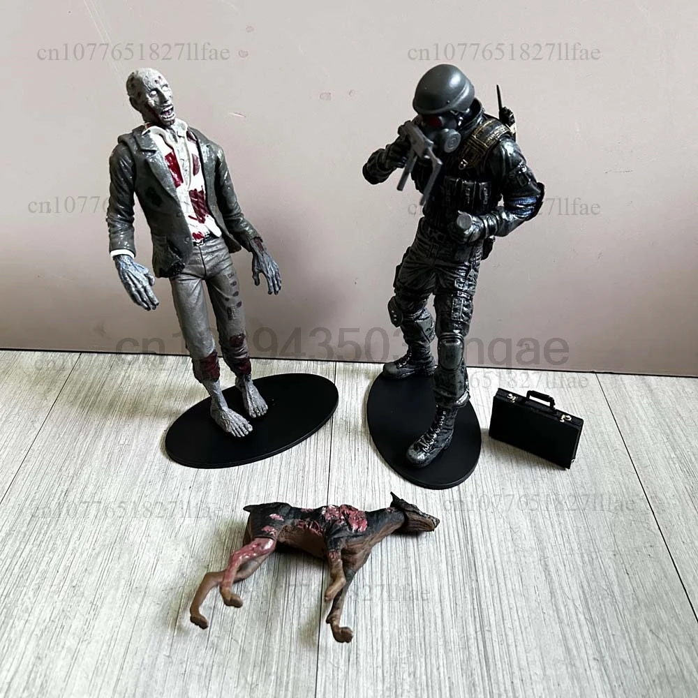 Redfield Hunk Zombie With Dog Licker And Walker Chris Redfield Biohazard Executioner Majini Action Figure Model Toys Room Decor