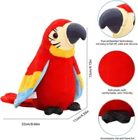 Talking Parrot Plush Pal Repeat What You Say Macaw Stuffed Animal Electronic Record Interactive Animated Bird Shake Wings 2