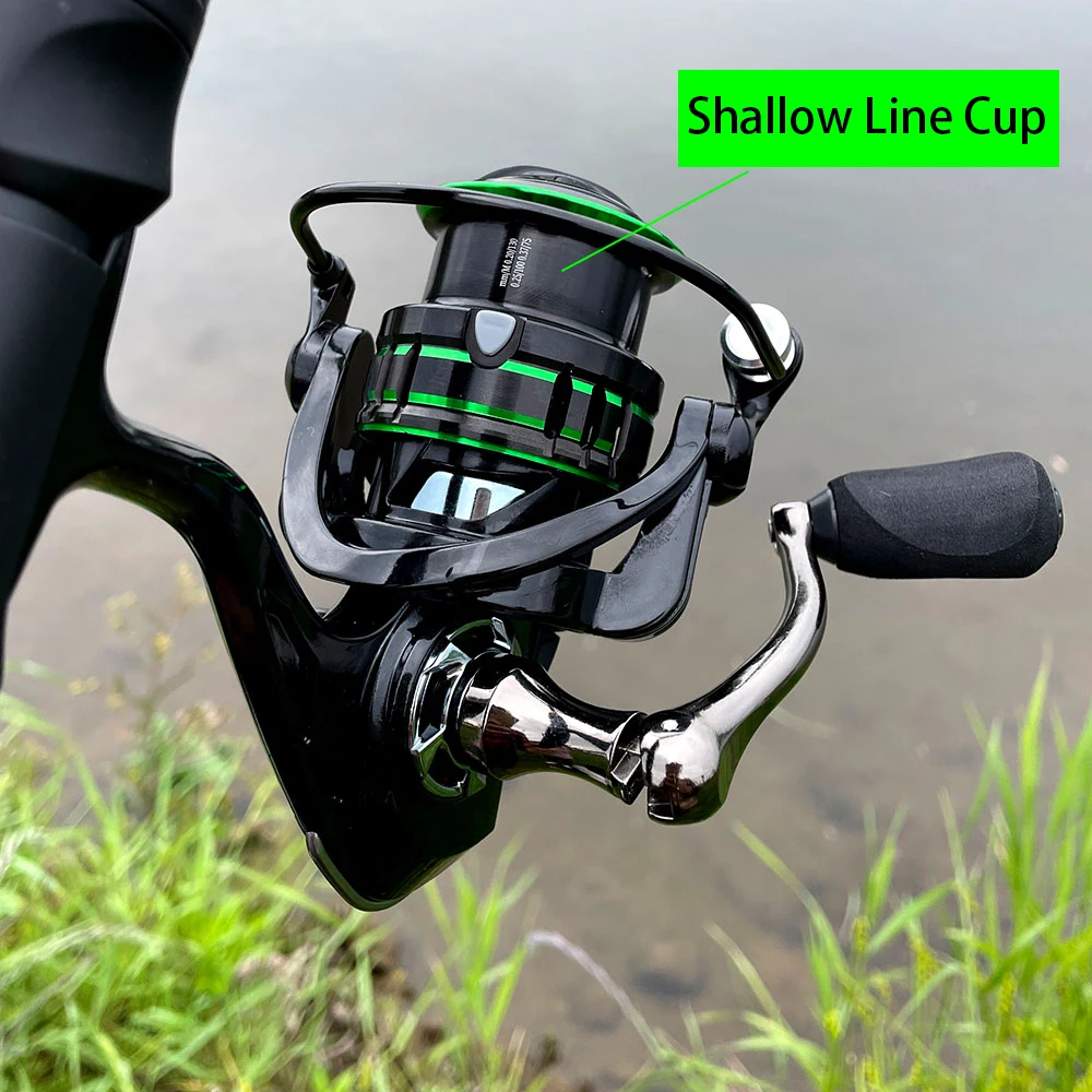 

Long Casting Micro Fish Lure Fishing Reel Shallow Line Cup Spinning Reels Diagonal Mouth Saltwater Resistant 8-10KG Carbon Drag