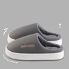 Waterproof cotton slippers for men anti slip for winter suitable for home use thick soled cotton slippers for women 4
