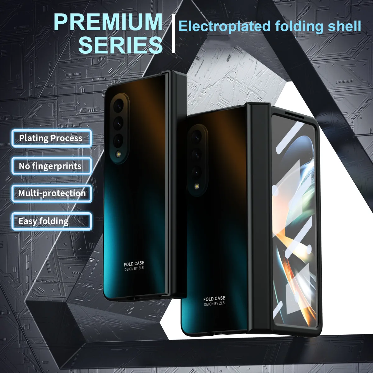 

Прочный чехол на весь корпус для samsung z fold4, петельный чехол для Samsung Galaxy Z Fold 4 Fold4, стеклянные Чехлы для телефона