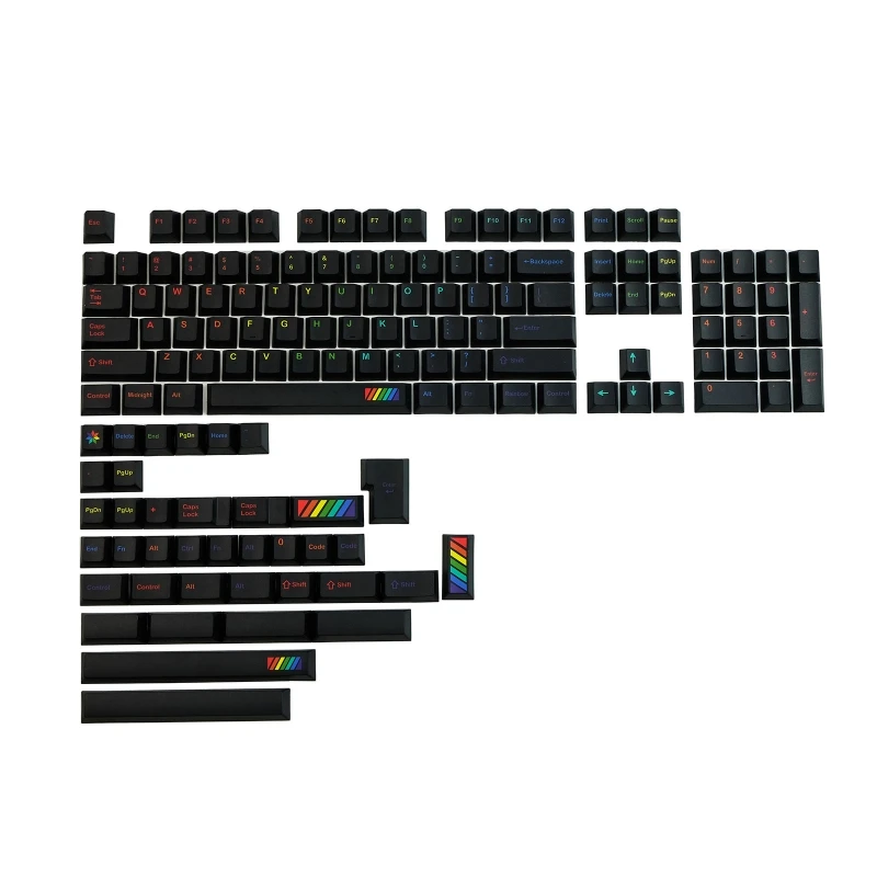 

142Pcs Keycaps GMK Midnight Dye Sub Keycap for Cherry MX Mechanical Keyboard