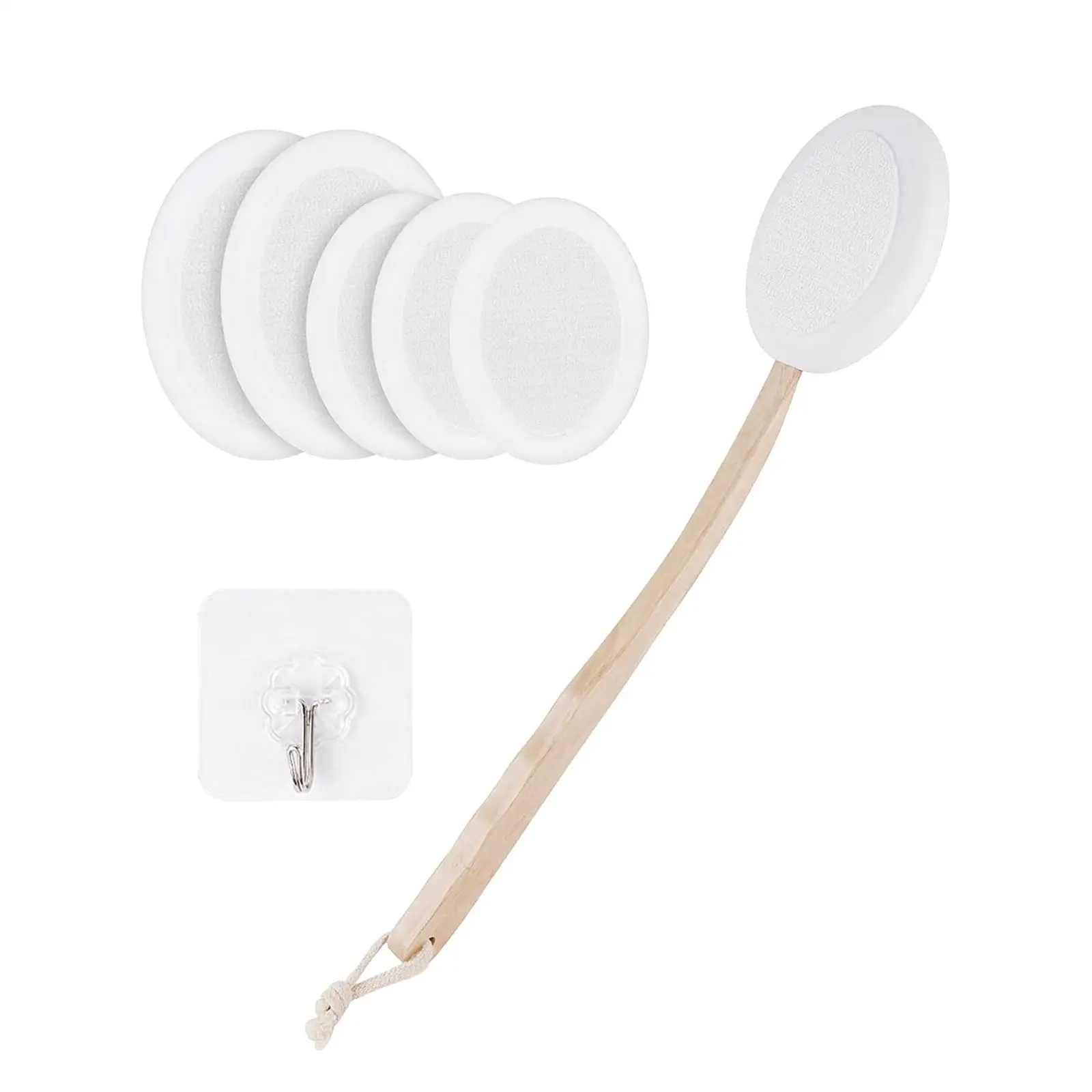 

Long Handle Shower Body Brush Body Cleaning Tool Detachable Back Scrubber for Women Men