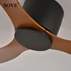 Modern Led Ceiling Fan Without Lights DC Motor 6 Speeds Timing Fans 17CM Low Floor Loft Remote Control Decorative Fan With Light 6