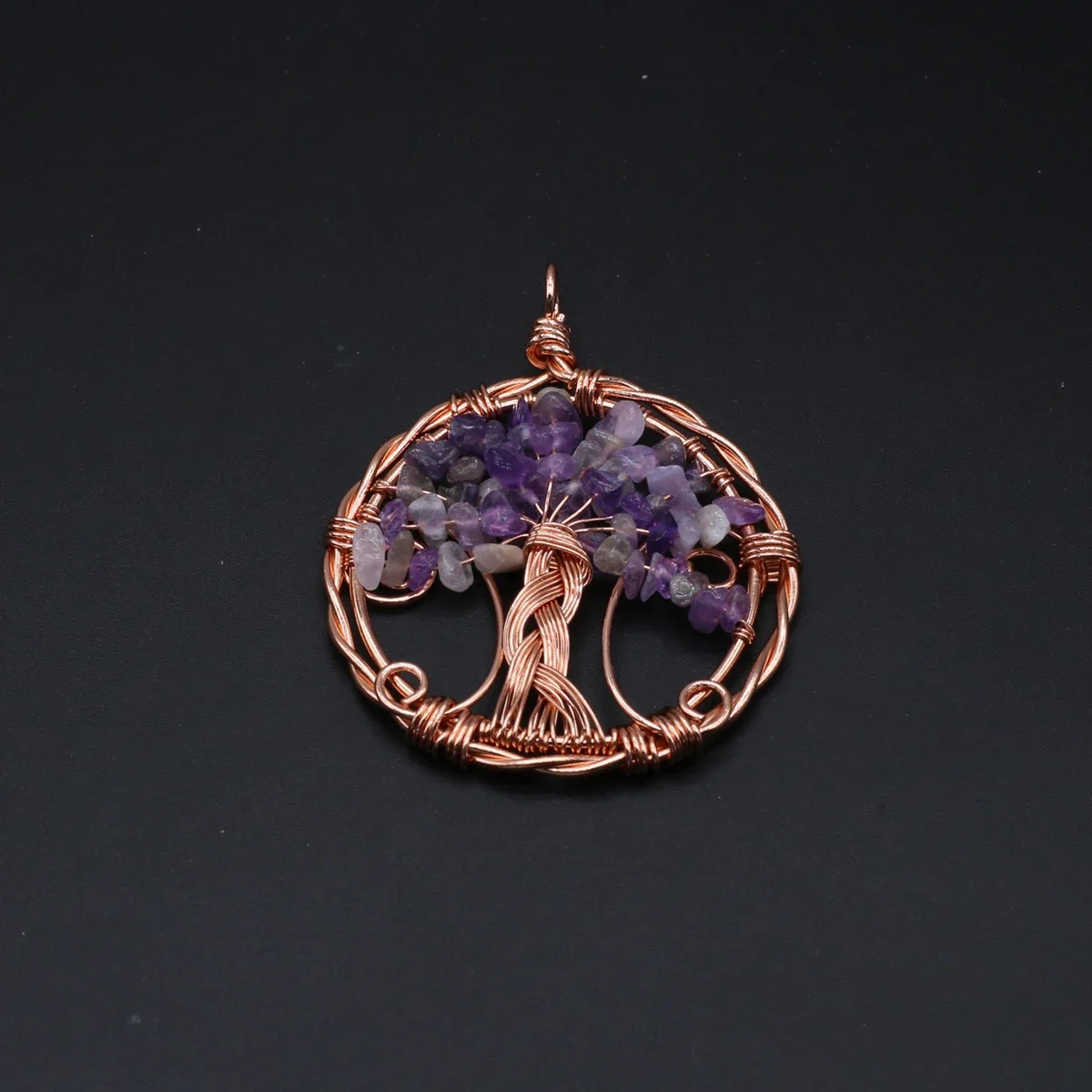 5PCS Wholesale Natural Stone Crystal Agate Life Tree Shaped Gravel Pendant DIY Jewelry Making 7 Chakra Necklace Accessories Gift