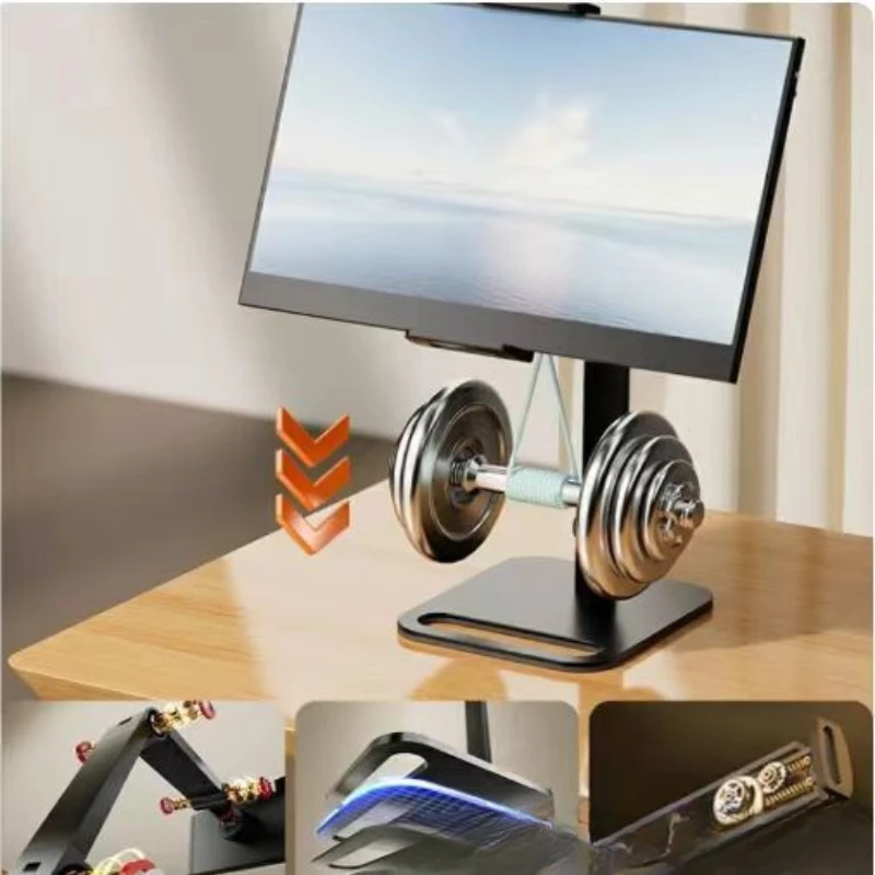 Cdisplay 휴대용 모니터 브래킷 높이 조절 가능한 데스크탑 모니터 브래킷은 4.7-17.3인치 휴대폰 플랫 창에 적합합니다.
