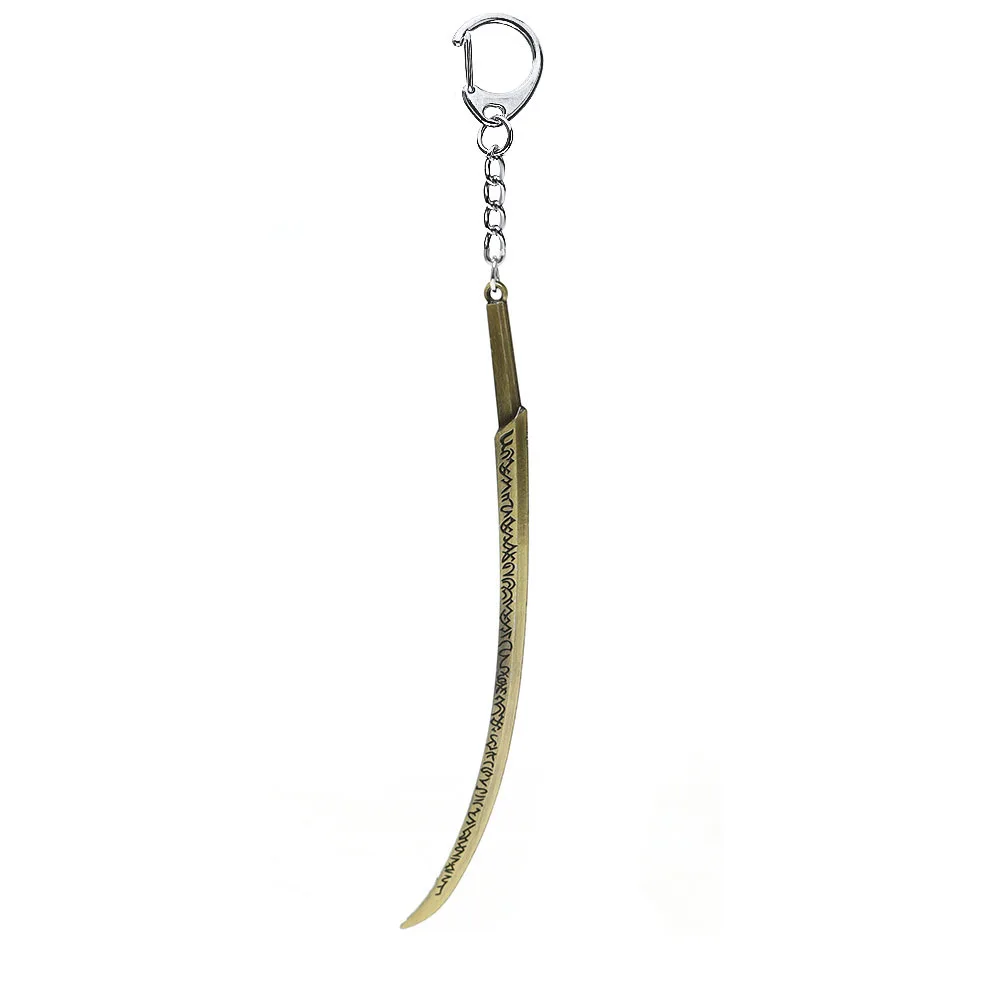 Cool and handsome game peripheral weapons, sword toy model, keychain pendant, Alden magic ring, dark moon sword