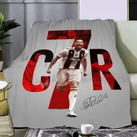 Football star CR7 R-RonaldoS Printed Blanket Picnic Blankets Warm Blanket Soft and Comfortable Blanket Home Travel Birthday Gift 1