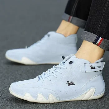 الرجال جولة تو المتسكعون الفاخرة عالية الجودة المألوف حذاء للسير مسافات طويلة تنفس لينة وحيد زوجين عارضة الدانتيل يصل الأحذية العارية 2