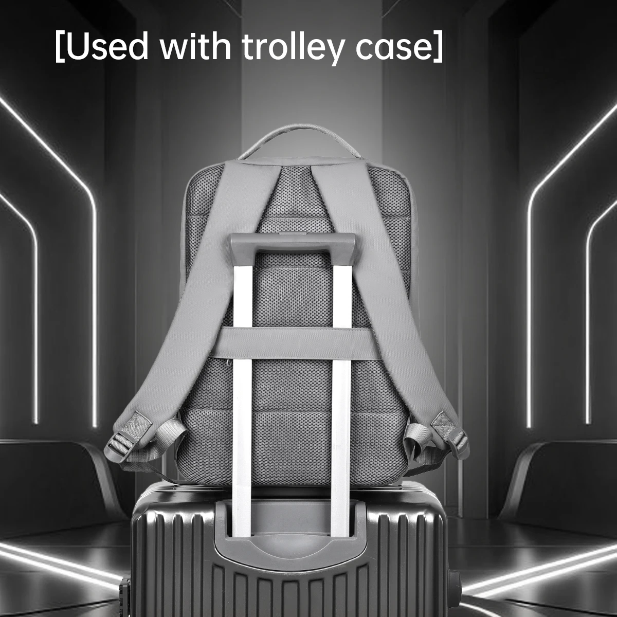 Backpack Hard Shell E-Sports Backpack Cross-Border Fashion School Bag Laptop Bag Business Travel 18inch Computer Bag Commuting Business Travel Bag