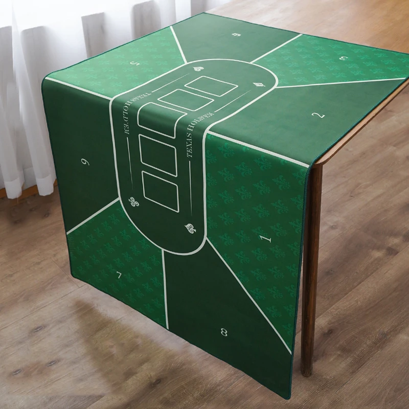 Poker Table Mat Deluxe Suede Texas Holdem Game Non-slip Rubber Table Top Cloth Casino Board Home Gaming Pad Accessory