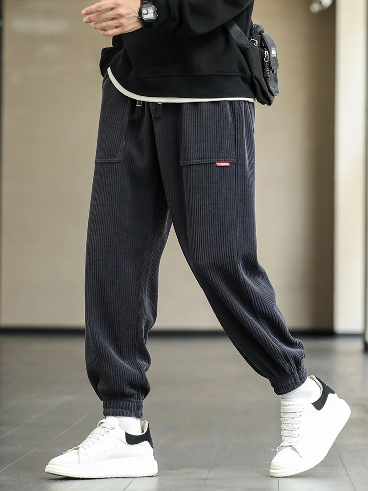 2022 New Autumn Winter Corduroy Sweatpants Men Baggy Joggers Fashion Streetwear Loose Casual Harem Pants Plus SIze 8XL