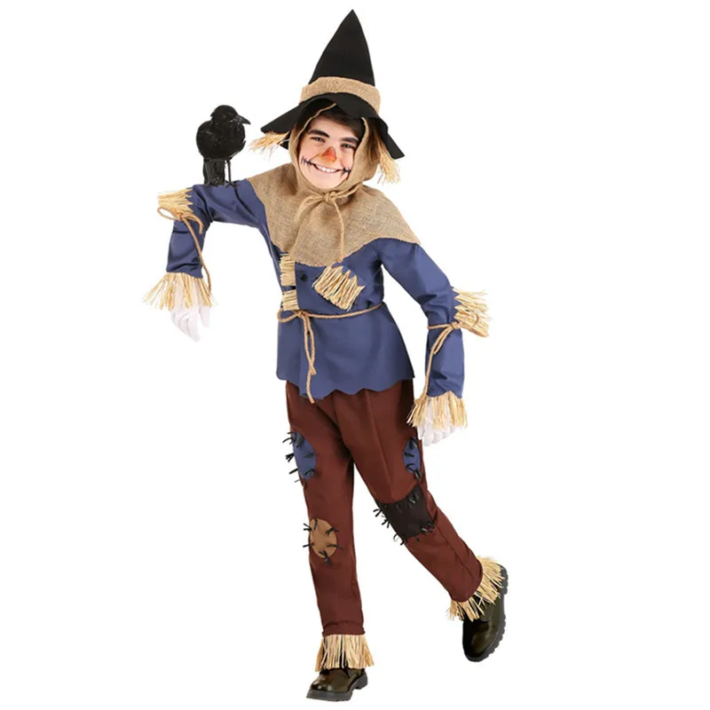 Carnevale Halloween Mago Spaventapasseri Costume Unisex Settimana del Libro Gioco di Ruolo Cosplay Fancy Party Dress  200000532