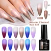 MEET ACROSS 44/60/24/12Pcs Thermal Gel Polish Set Temperature Gradient Changing Nail Art Gel Varnishes Manicure Set For Nails 6