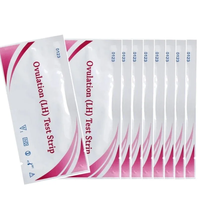 Ovulation test strips 20pcs ovulation urine test strips privacy LH testing paper fast result home measuring kit over 99% accuracy for women sex shop