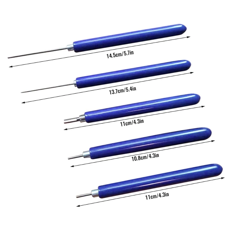 5pcs Quilling Paper Pen Scrapbooking Rolling Manual Craft Simple Quilled Tool DIY Origami PVC Handle Slotted Structure