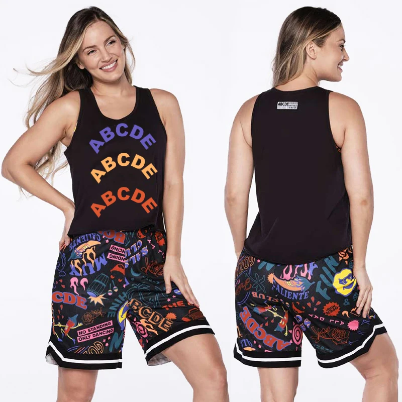 

ABCDE Men's and Women's Sports Fitness Running Sports Dancing Group Sleeveless Vest 0157