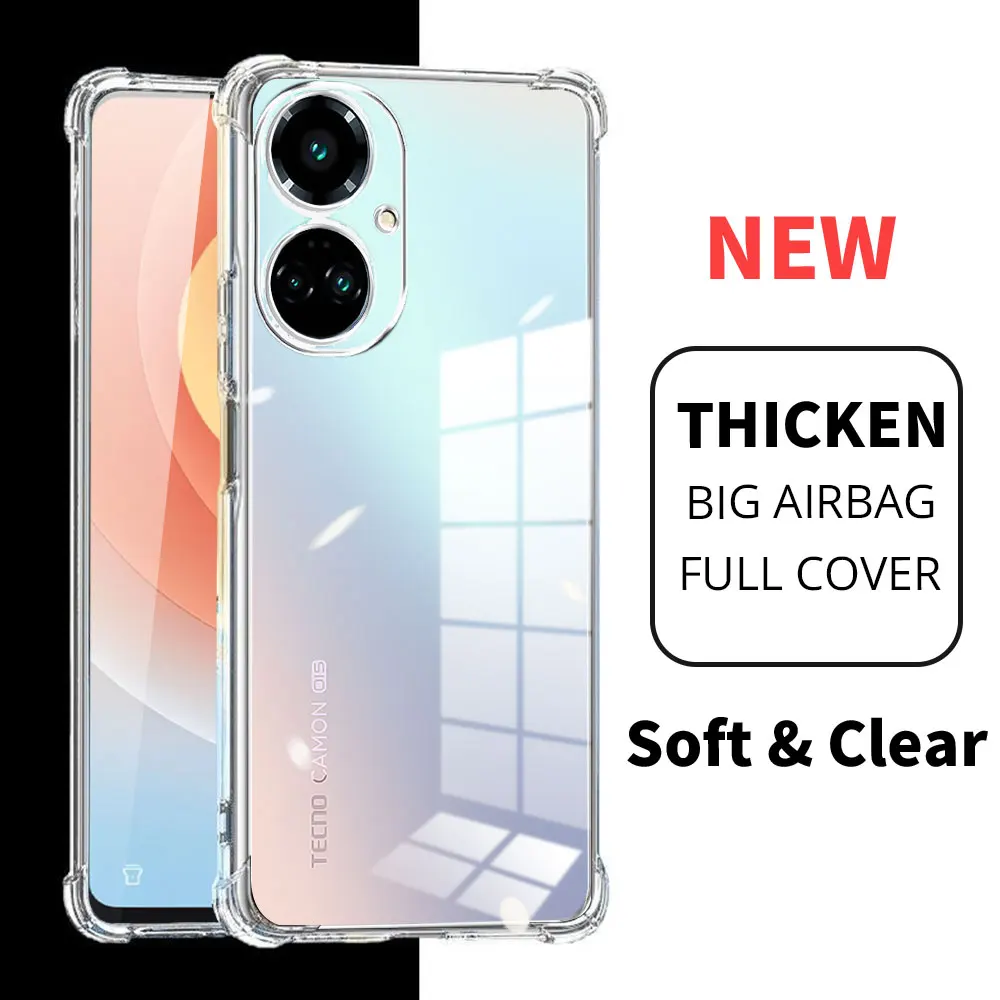 Shockproof Clear Phone Case with Soft Silicone Protective Cover