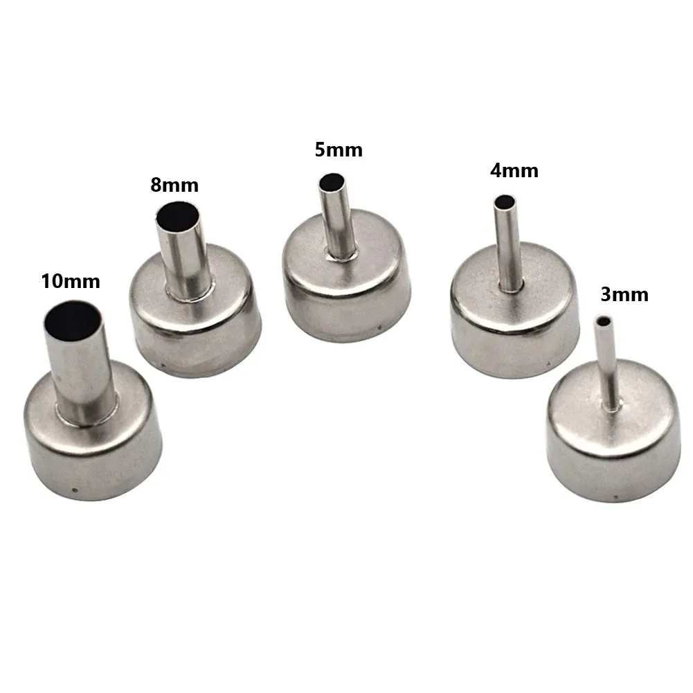 Hot Air Station Nozzle For 858D 8586 Nozzles Set 3mm/4mm/5mm/8mm/10mm 5pcs Accessories Tool Universal Practical