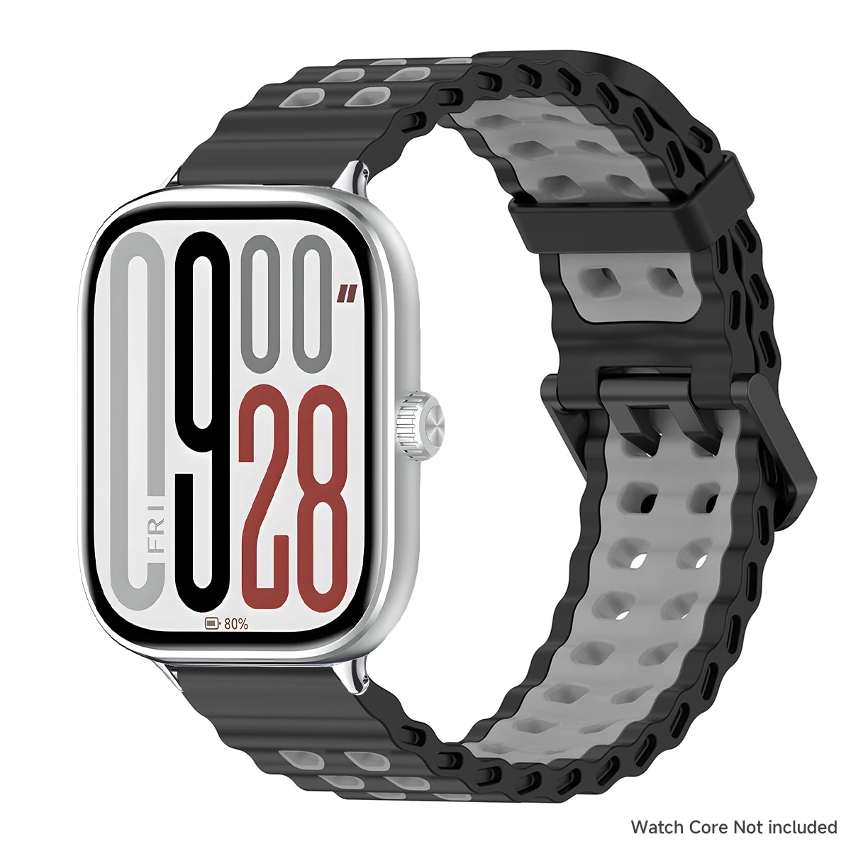 Two-Tone Breathable Silicone Sport Wristband Strap
