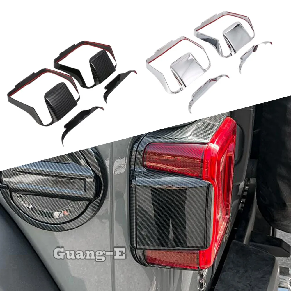 

Car Styling Cover Detector ABS Chrome Trim Back Tail Rear Light Lamp Frame Stick For Jeep Wrangler JL 2018 2019 2020 2021 2022