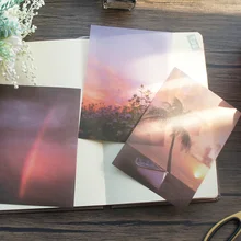 

10 Sheets DIY 10 Style 10.3*14.6cm Aegean Sea Purple Sunset Design Transparent Craft Paper Scrapbooking Creative Paper Gift