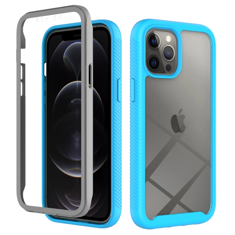 Case For iPhone 13 12 Pro Max 11 X XR 8 7 Plus SE Full-Body Rugged Shockproof Case with Built in Screen Protector Military Grade- Se995a165ae1b48f7bef1921f95dbbc053